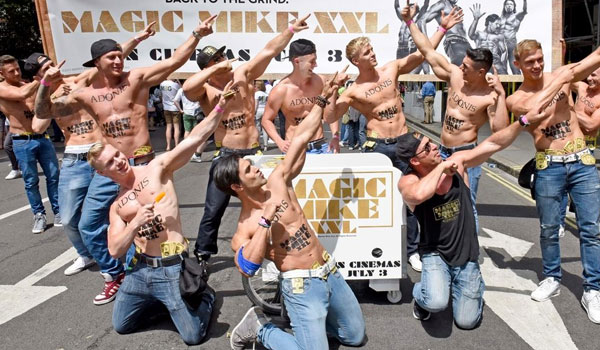 Promoting Magic Mike DVD At Brighton Pride